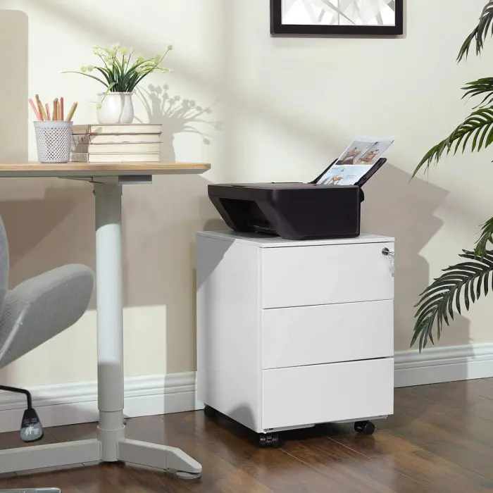 SONGMICS Office cabinet on wheels OFC63WT