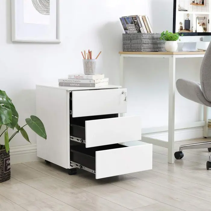 SONGMICS Office cabinet on wheels OFC63WT