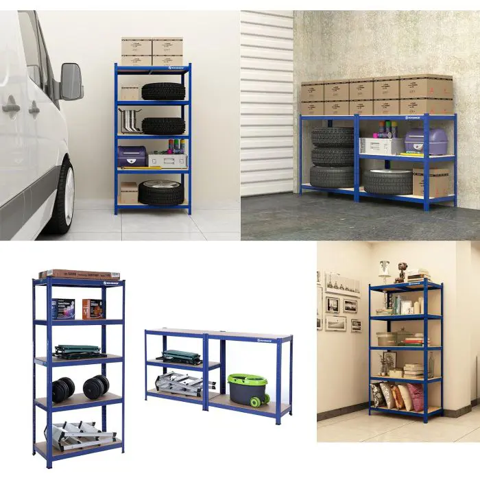 SONGMICS Shelf 150 x 75 x 30 cm brown-blue, GLR30Q
