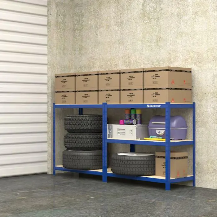 SONGMICS Shelf 150 x 75 x 30 cm brown-blue, GLR30Q