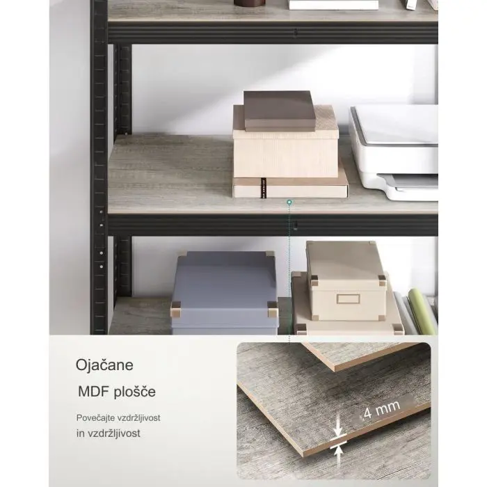 SONGMICS Shelf 30 x 75 x 150 cm natural brown, GLR030B11