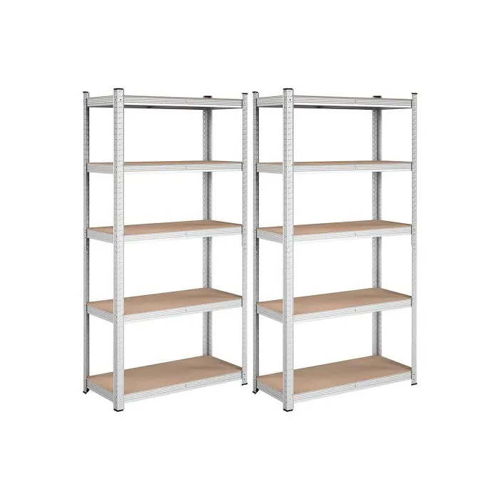 SONGMICS Shelf 40 x 90 x 180 cm beige-silver