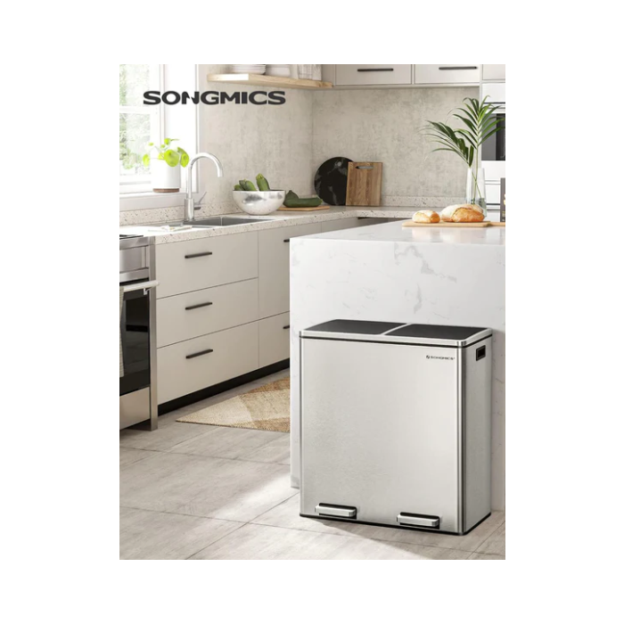 SONGMICS waste separation bin 2x30L, LTB60NL