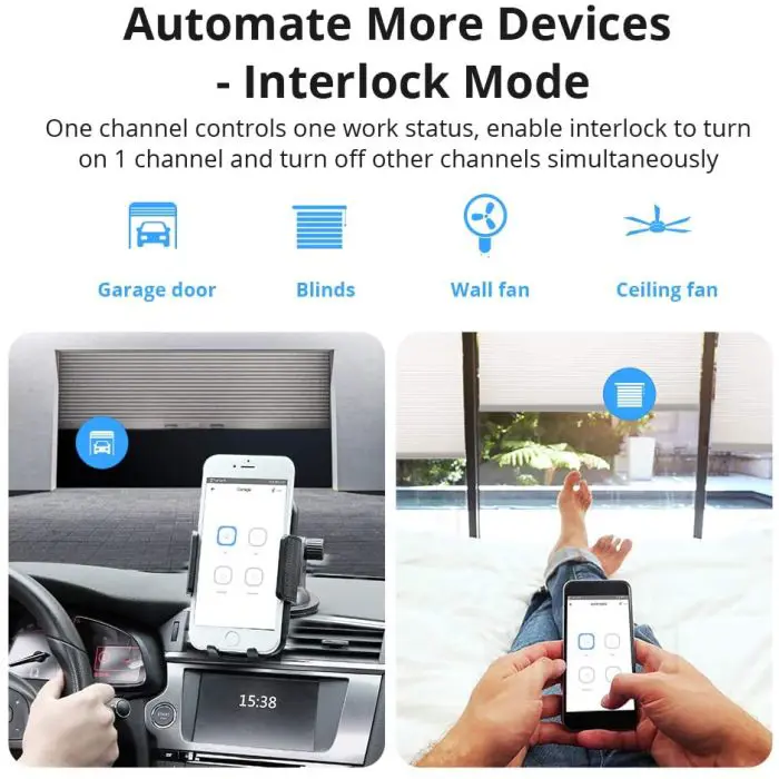SONOFF smart wall switch Wi-Fi 4-channel 4CHPROR3