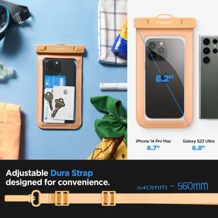 Spigen A601 Vodootporna torbica za telefon, apricot (ACS06007)