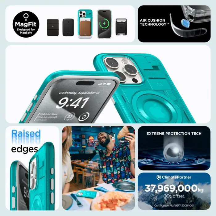 Spigen Classic C1 MagSafe, bondi blue - iPhone 15 Pro