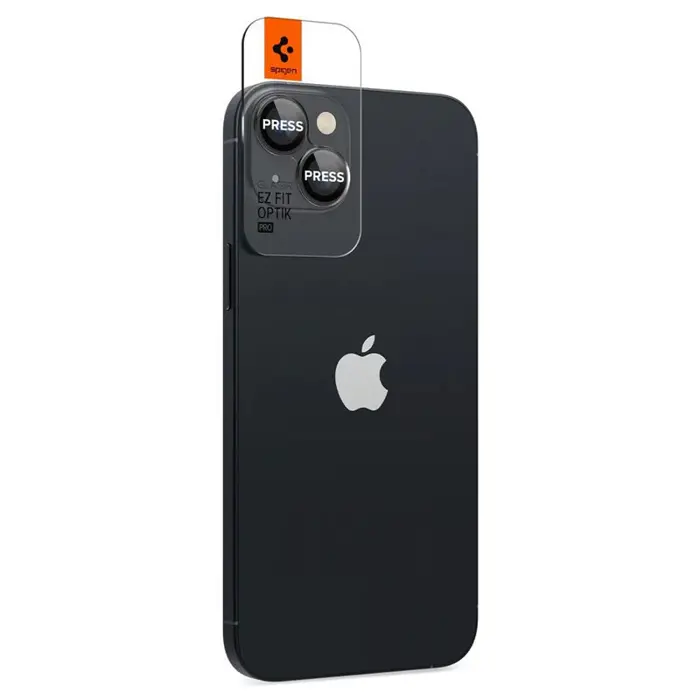 Spigen Glass EZ Fit Optik Pro, zaštitno staklo za kameru telefona, 2 kom, crno - iPhone 14/iPhone 14 Plus (AGL05213)