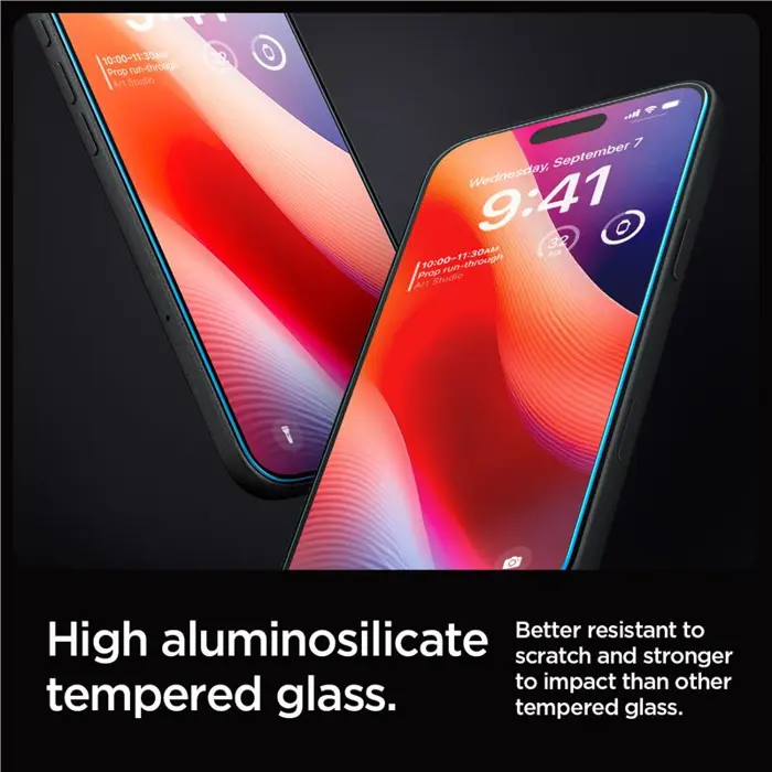 Spigen Glass tR EZ Fit 2 Pack, transparency - iPhone 16 Pro Max (AGL07907)