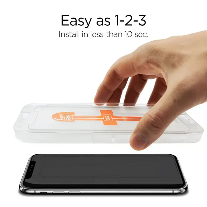Spigen Glas.tR EZ Fit, zaštitno staklo za telefon - iPhone XR