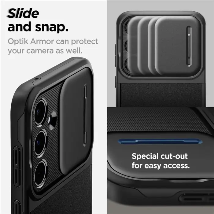 Spigen Optik Armor, crni - Samsung Galaxy A55