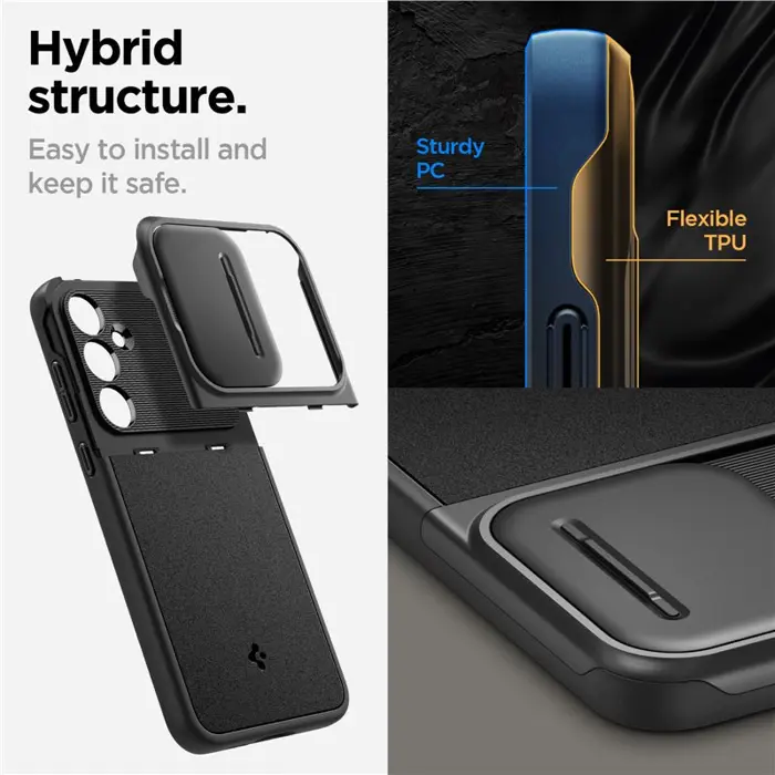 Spigen Optik Armor, crni - Samsung Galaxy A55