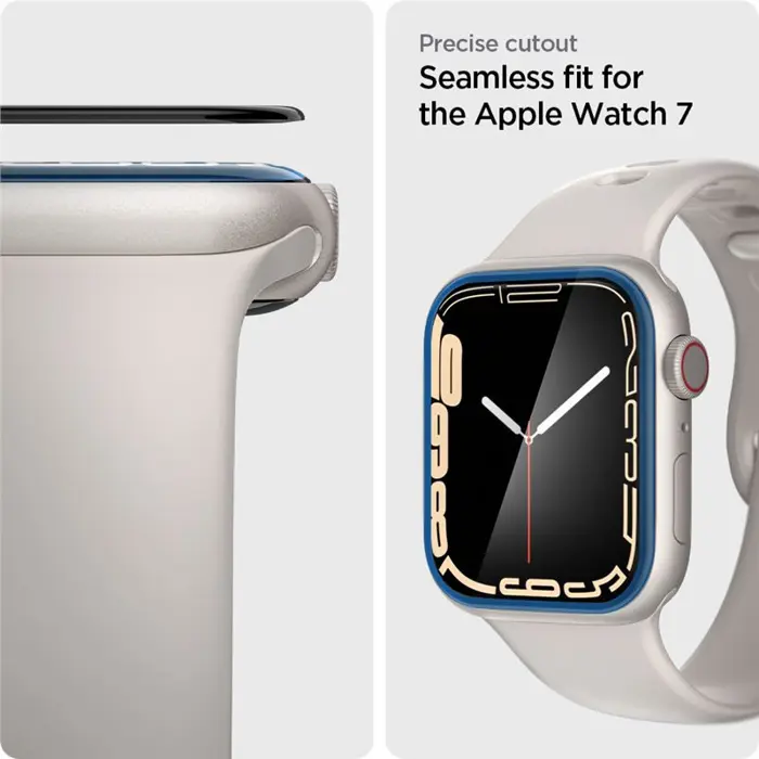 Spigen ProFlex EZ Fit, zaštitno staklo za Apple pametni sat, 2 kom + okvir za poravnanje - Apple Watch 9/8/7 41mm (AFL04052)