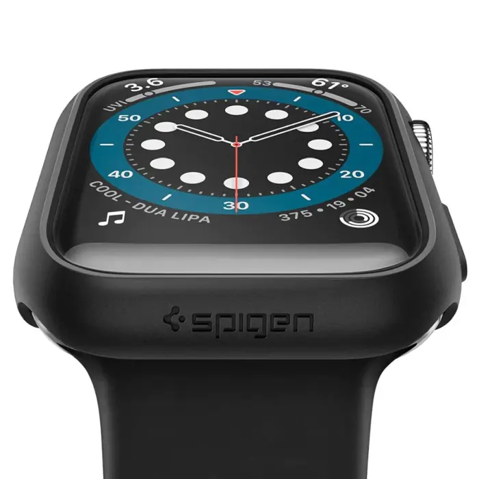 Spigen Thin Fit, zaštitna maska za Apple pametni sat, crna - Apple Watch SE 2022/6/SE/5/4 (44mm)