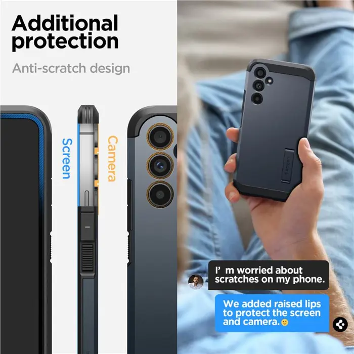 Spigen Tough Armor, zaštitna maska za telefon, metal slate - Samsung Galaxy A54 5G (ACS05884)
