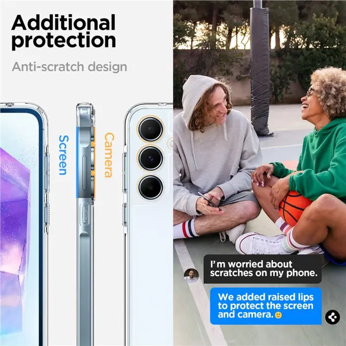 Spigen Ultra Hybrid, crystal clear - Samsung Galaxy A55