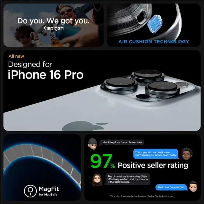 Spigen Ultra Hybrid MagSafe, frost black - iPhone 16 Pro (ACS08134)