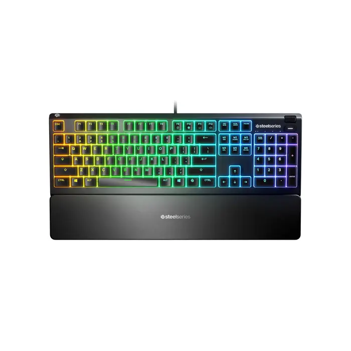 SteelSeries Apex 3 Gaming Keyboard, US Layout, Wired, Black SteelSeries Apex 3 Gaming keyboard, IP32 water resistant for protection against spills, Customizable 10-zone RGB illumination reacts to gam