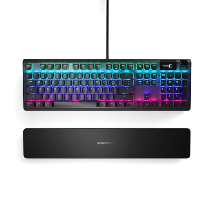 SteelSeries Apex 5 Gaming Keyboard, US Layout, Wired, Black SteelSeries Apex 5 Gaming keyboard Hybrid blue mechanical gaming switches guaranteed for 20 million keypresses, OLED Smart Display displays