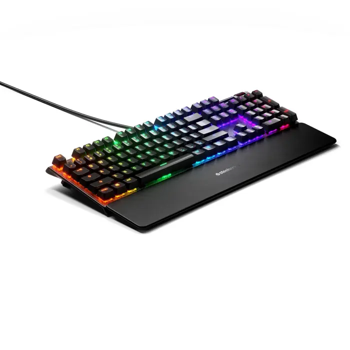 SteelSeries Apex 5 Gaming Keyboard, US Layout, Wired, Black SteelSeries Apex 5 Gaming keyboard Hybrid blue mechanical gaming switches guaranteed for 20 million keypresses, OLED Smart Display displays
