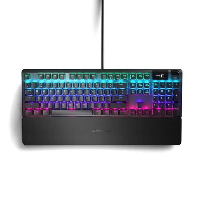 SteelSeries Apex 5 Gaming Keyboard, US Layout, Wired, Black SteelSeries Apex 5 Gaming keyboard Hybrid blue mechanical gaming switches guaranteed for 20 million keypresses, OLED Smart Display displays