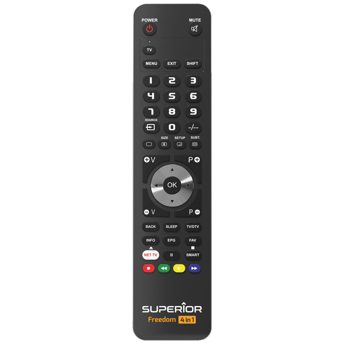 Superior Daljinski upravljač, za 4 uređaja, PC programiranje - SUPERIOR 4:1 FREEDOM - black