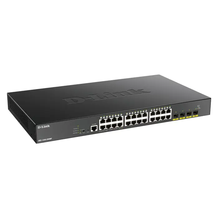Switch D-Link DGS-1250-28XMP/E Gigabit Ethernet (10/100/1000) Power over Ethernet (PoE) Black