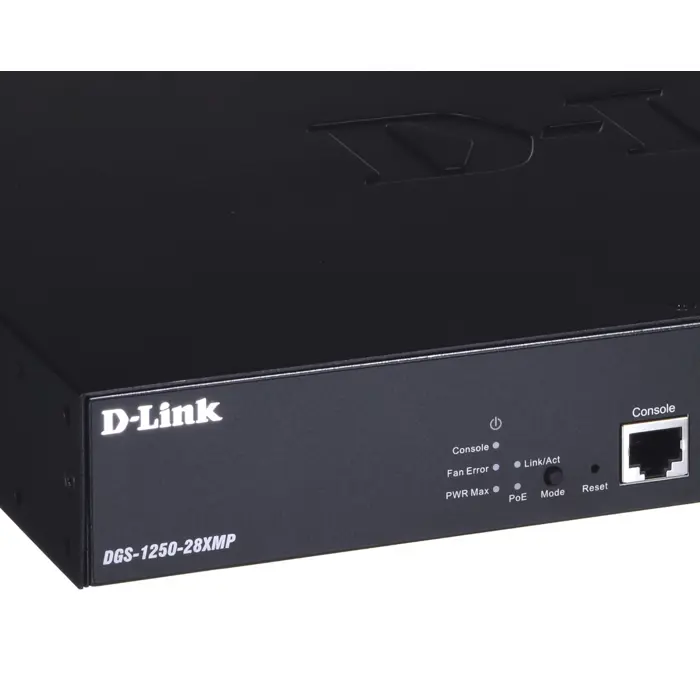 Switch D-Link DGS-1250-28XMP/E Gigabit Ethernet (10/100/1000) Power over Ethernet (PoE) Black