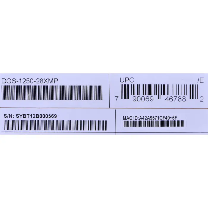Switch D-Link DGS-1250-28XMP/E Gigabit Ethernet (10/100/1000) Power over Ethernet (PoE) Black