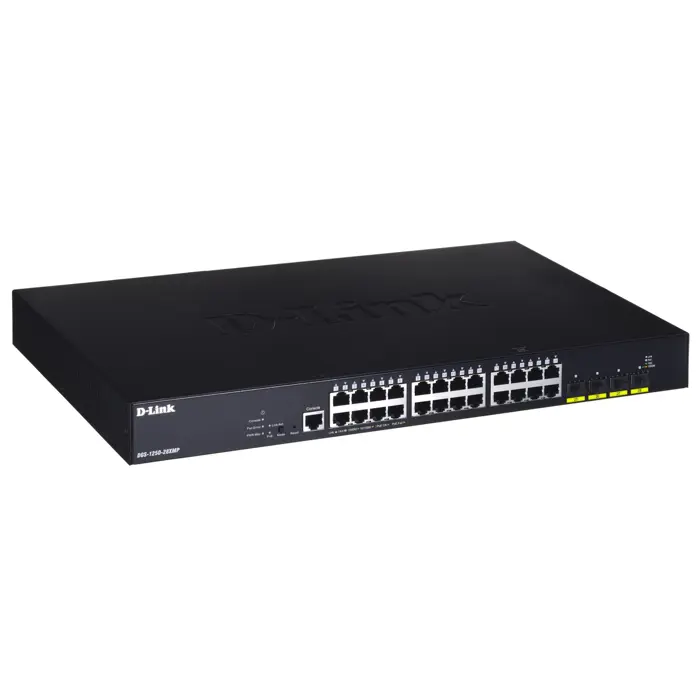 Switch D-Link DGS-1250-28XMP/E Gigabit Ethernet (10/100/1000) Power over Ethernet (PoE) Black
