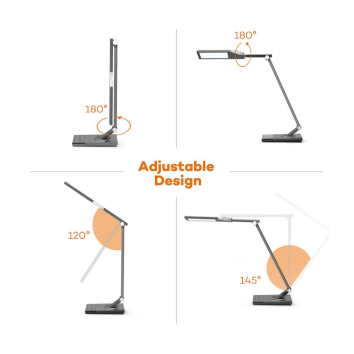 TaoTronics touch control Iron Gray LED table lamp TT-DL16