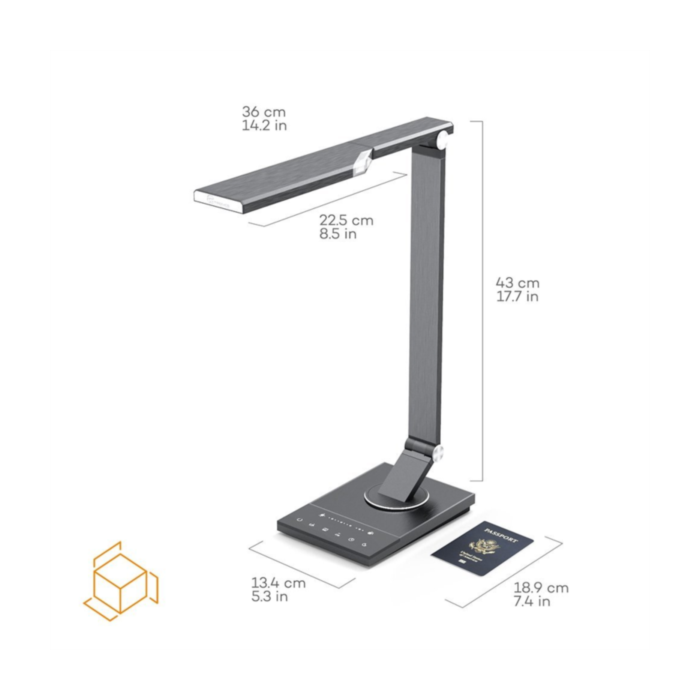 TaoTronics touch control Iron Gray LED table lamp TT-DL16