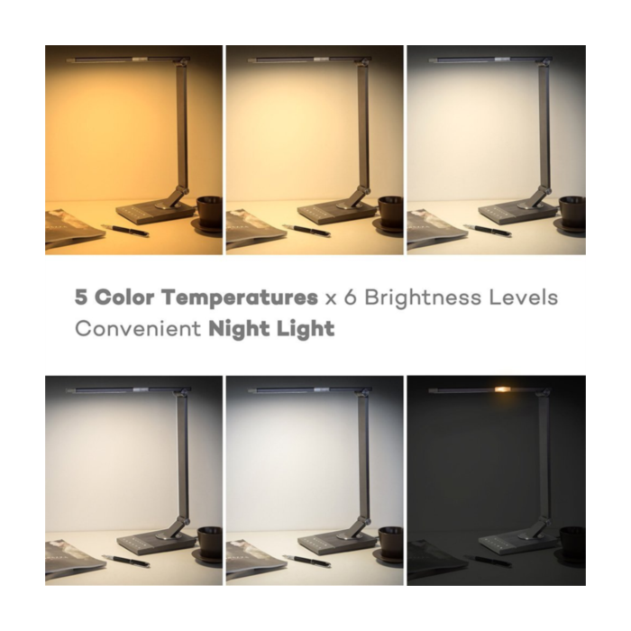 TaoTronics touch control Iron Gray LED table lamp TT-DL16