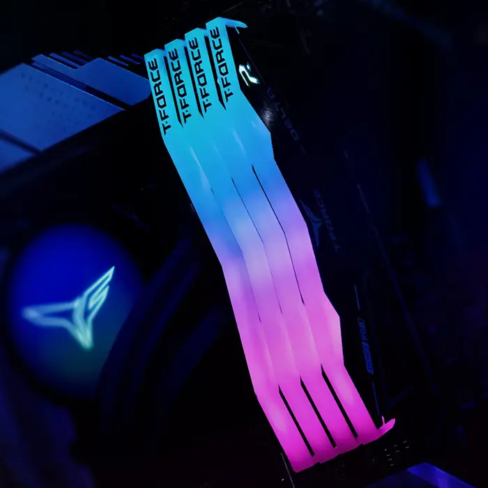 Team Group DDR5 32GB - 7200 - CL - 34 - Dual-Kit, DIMM - FF3D532G7200HC34ADC01, Delta RGB, XMP - black