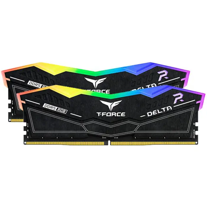 Team Group DDR5 32GB - 7200 - CL - 34 - Dual-Kit, DIMM - FF3D532G7200HC34ADC01, Delta RGB, XMP - black