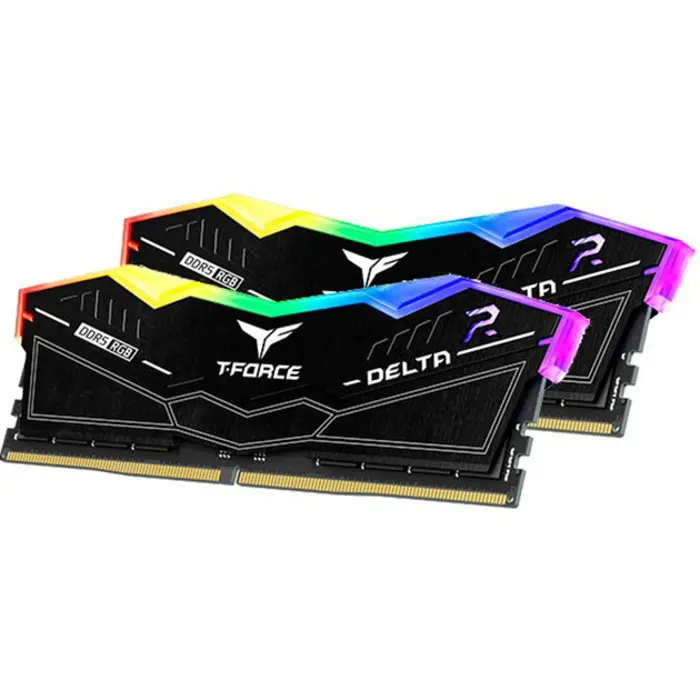 Team Group DDR5 32GB - 7200 - CL - 34 - Dual-Kit, DIMM - FF3D532G7200HC34ADC01, Delta RGB, XMP - black