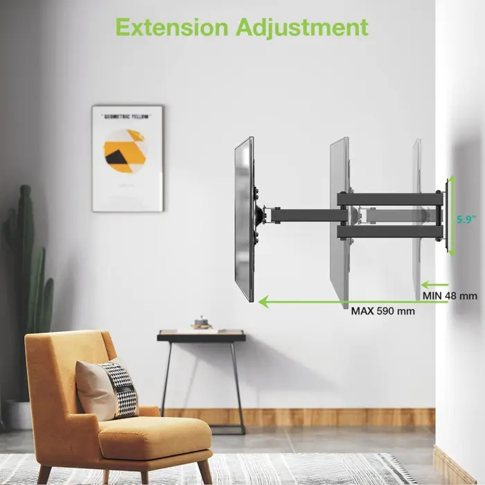 Techly 23-55 Universal LCD TV Wall Mount Bracket Black" ICA-PLB 136M