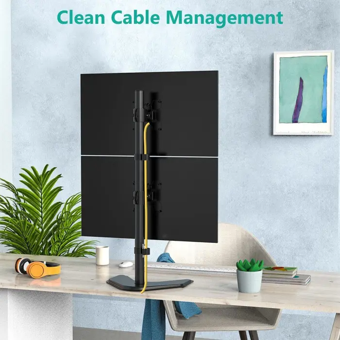 Techly ICA-LCD 2520V monitor mount / stand 68.6 cm (27") Desk Black