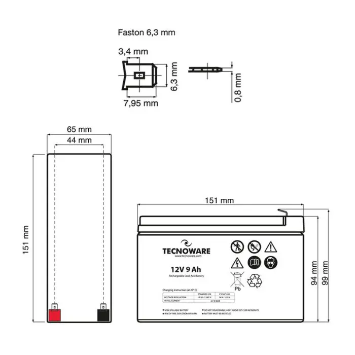 Tecnoware battery/accumulator 12V 9Ah