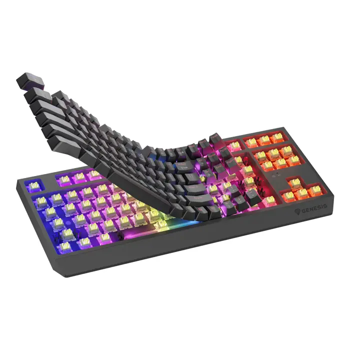 THOR 230 | Mechanical Gaming Keyboard | Wireless | US | Black | 2.4 GHz, Bluetooth, USB | Outemu Silent Lemon