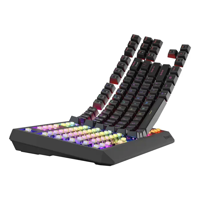 THOR 230 | Mechanical Gaming Keyboard | Wireless | US | Black | 2.4 GHz, Bluetooth, USB | Outemu Silent Lemon