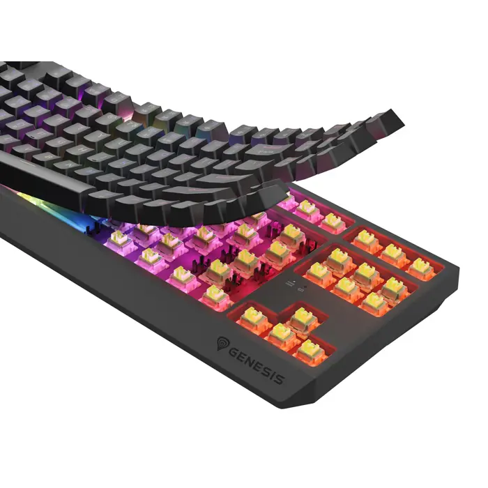 THOR 230 | Mechanical Gaming Keyboard | Wireless | US | Black | 2.4 GHz, Bluetooth, USB | Outemu Silent Lemon