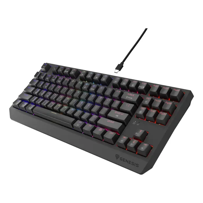 THOR 230 | Mechanical Gaming Keyboard | Wireless | US | Black | 2.4 GHz, Bluetooth, USB | Outemu Silent Lemon