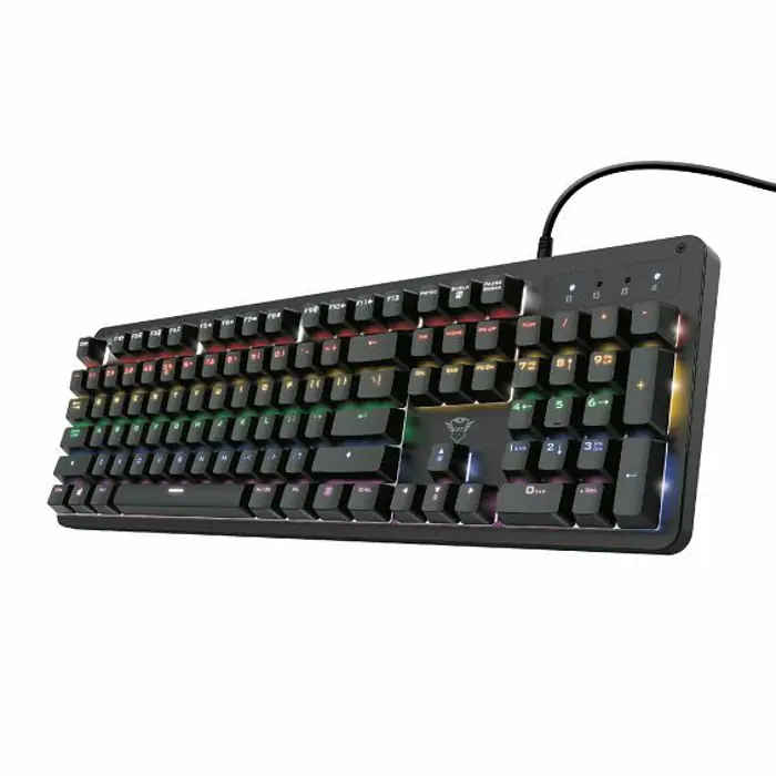 Tipkovnica TRUST GXT 863 Mazz, Gaming, Mehanička, Osvjetljenje, US, Crna