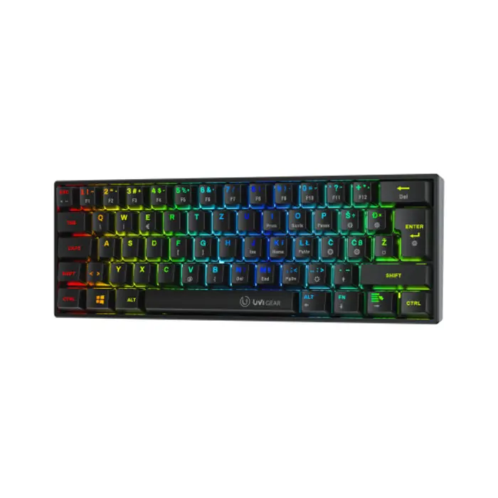 Tipkovnica UVI GEAR PRIDE NANO 60% RGB MECHANICAL RED SWITCH SLO/CRO