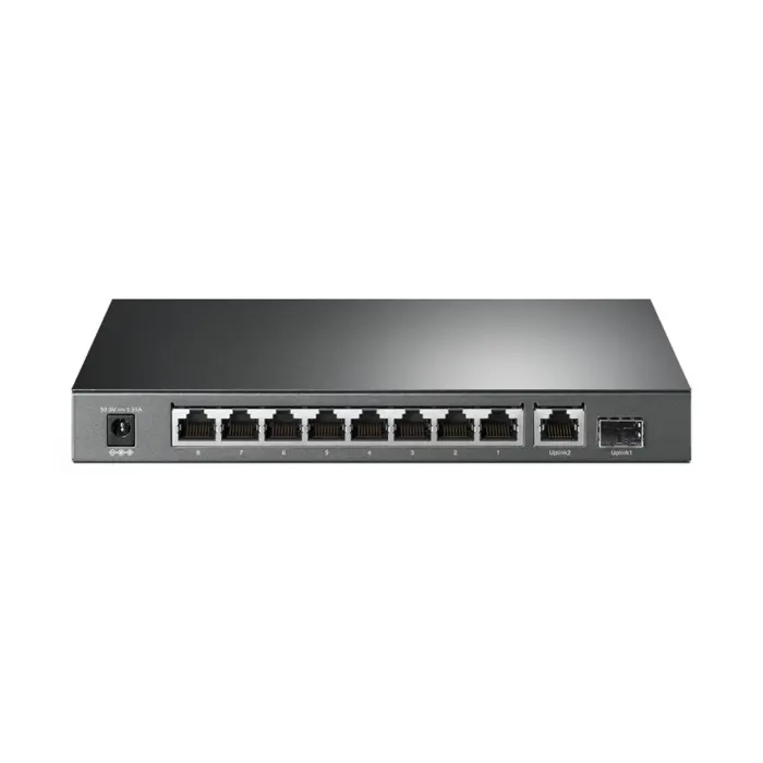 TP-Link 10-port Gigabit PoE preklopnik (Switch), 8×10/100/1000M RJ45 PoE ports, 1×G-LAN, 1×SFP, metalno kućište (63W)