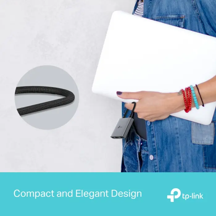 TP-Link 3-portni USB-C HUB 1xUSB-A, 1xUSB-C PD, 1x HDMI 4K 60Hz, crni