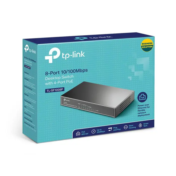 TP-LINK 8-Port 10 / 100Mbps desktop switch with 4 PoE ports