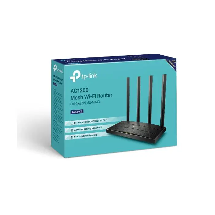 TP-LINK ARCHER C6 AC1200 Gigabit Wireless Router