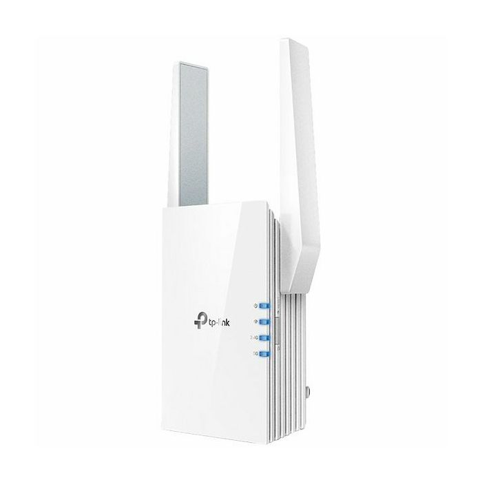 TP-Link AX1500 Wi-Fi 6 Range Extender, 300 Mbps at 2.4GHz, 1200 Mbps at 5GHz, IEEE 802.11a/n/ac/ax 5GHz, IEEE 802.11b/g/n 2.4GHz; 64/128-bit WEP, WPA/WPA-PSK2 encryptions