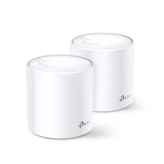 TP-Link AX3000 Deco X60 (2-pack), Dual-Band Mesh Wi-Fi 6, 574Mbps/2402Mbps (2.4GHz/5GHz), 802.11ax/ac/n/a/b/g, 2×G-LAN, Deco App